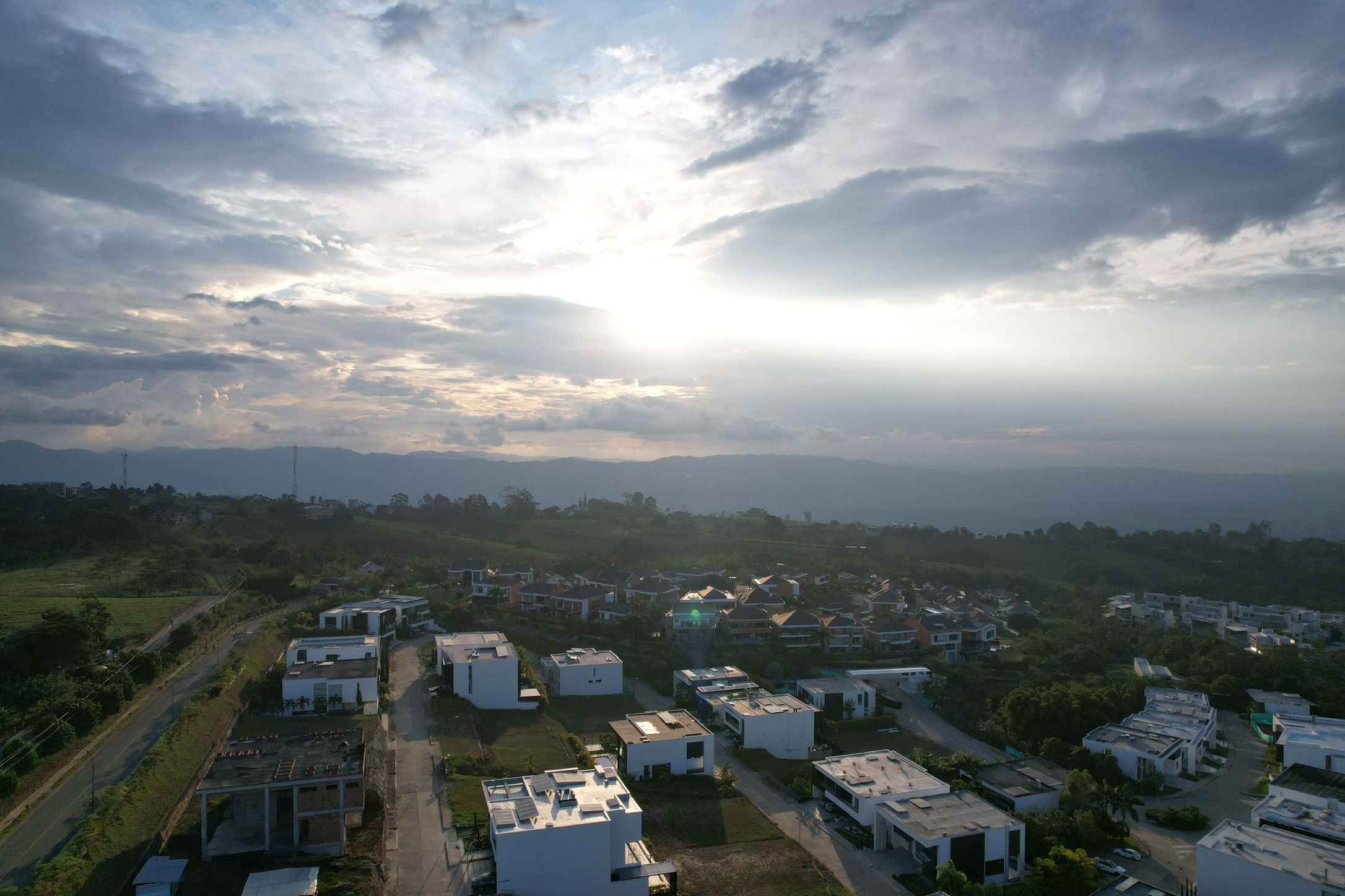 Vista aérea de un proyecto urbanístico